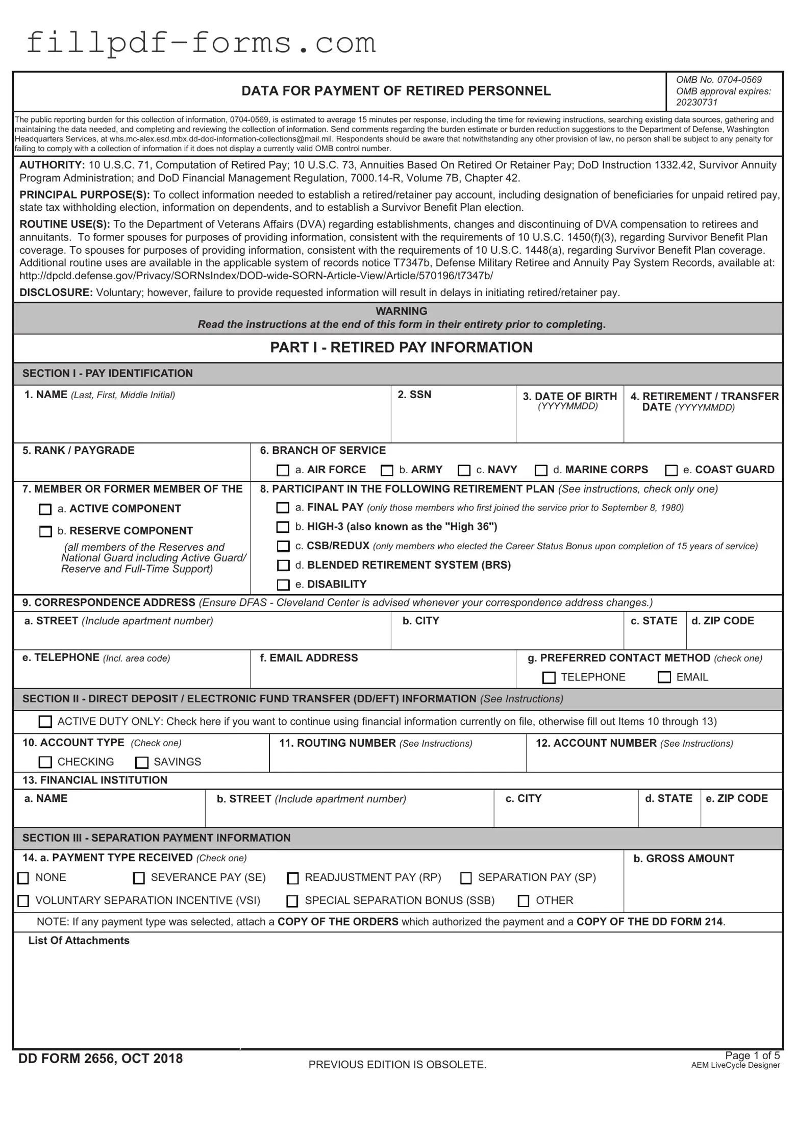 DD 2656 PDF Form