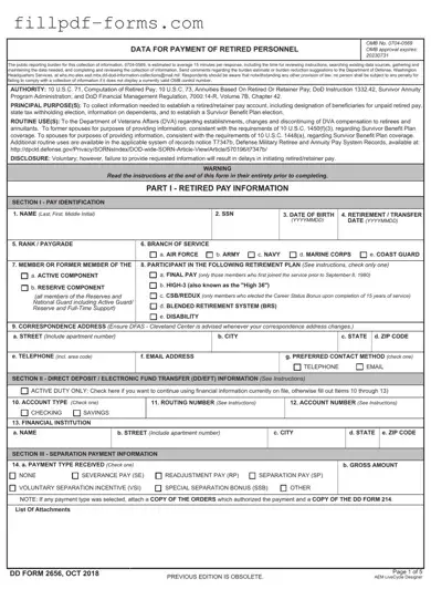 DD 2656 PDF Form