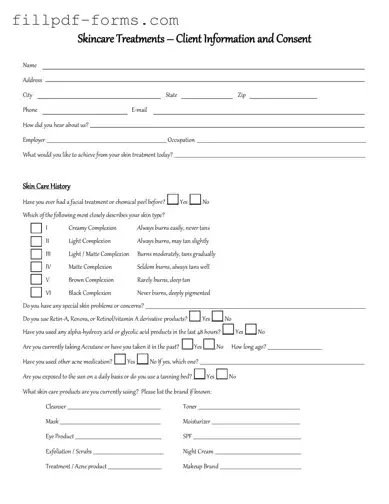 Facial Consent PDF Form