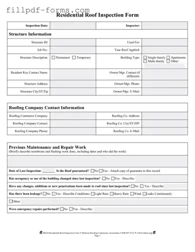 Roof Inspection PDF Form