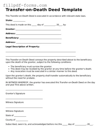 Fillable Transfer-on-Death Deed Template