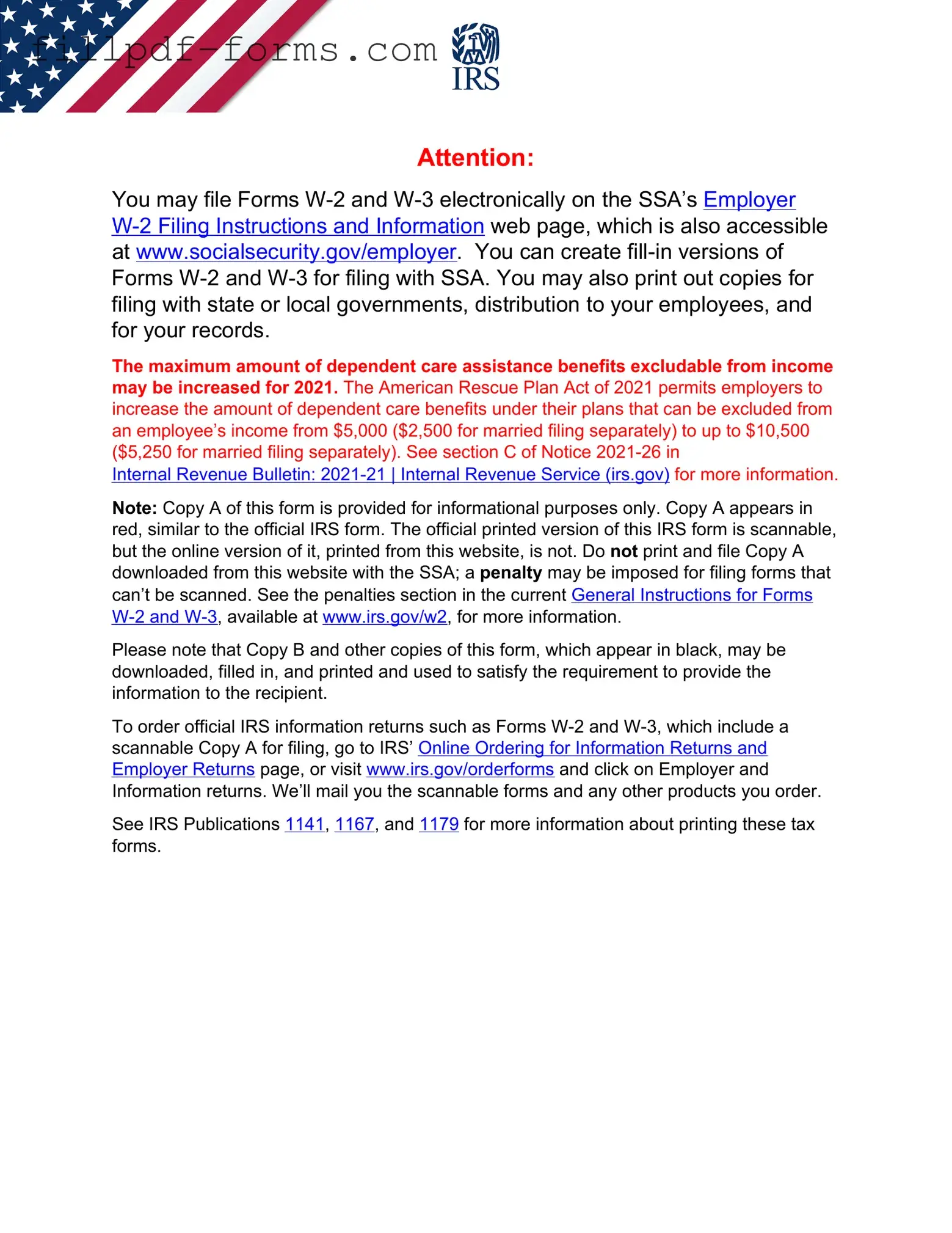IRS W-2 PDF Form
